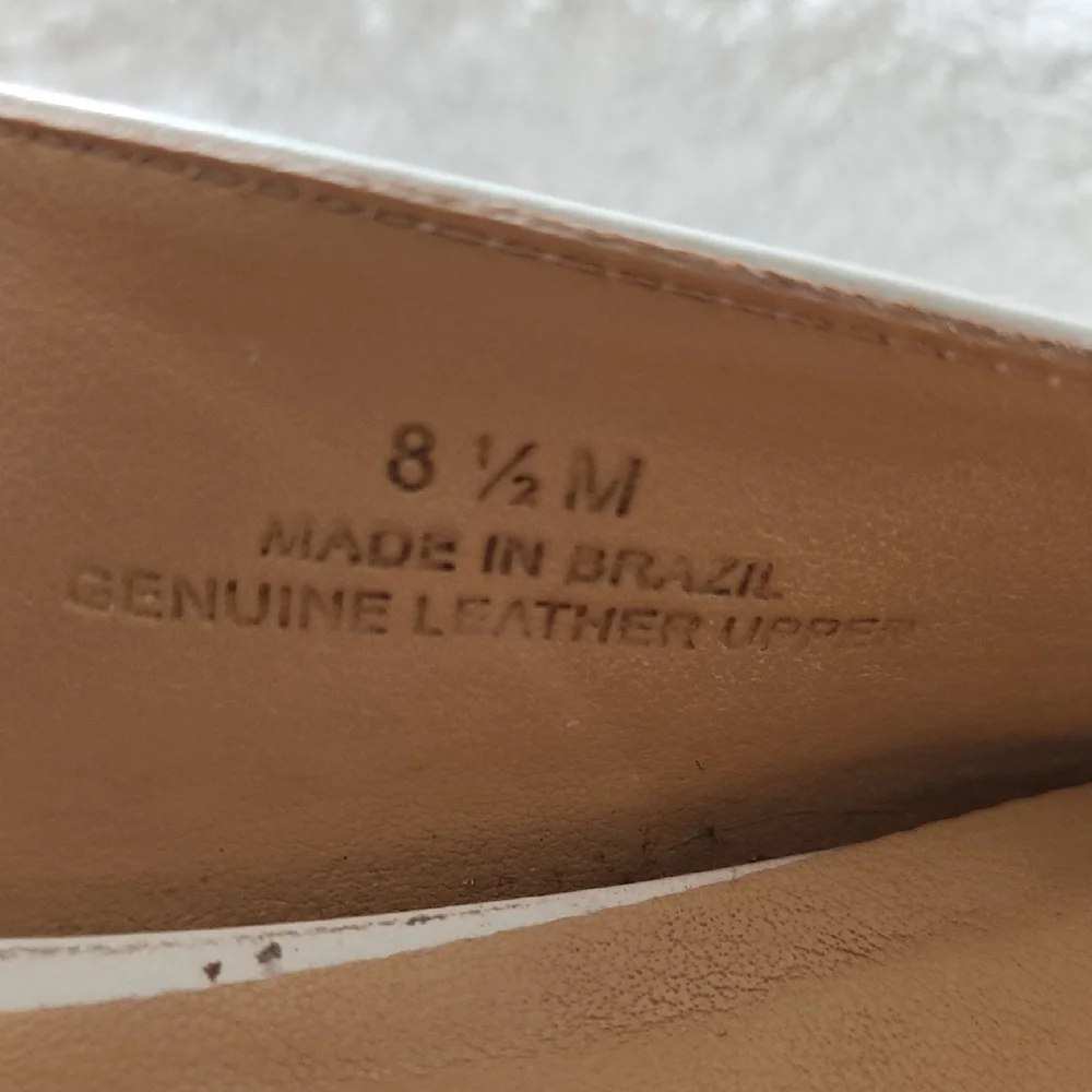 Talbots 8.5 Elegant Cream Pointed Slingback Flats. - Picture 9 of 10